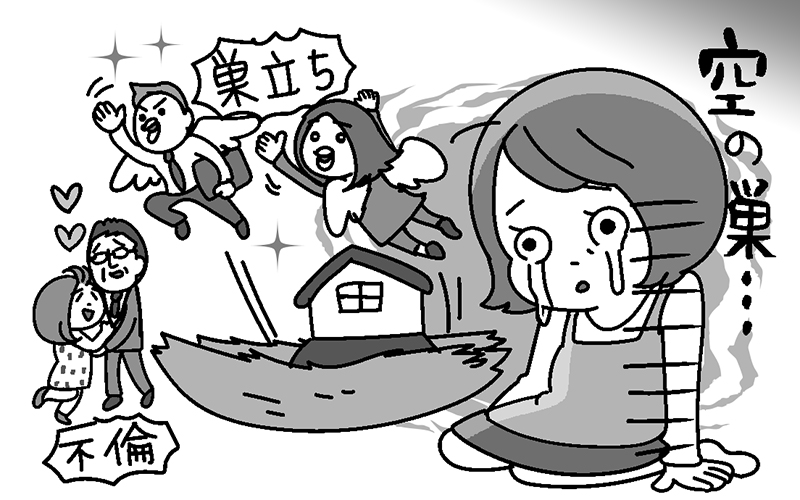平成の更年期イメージ（イラスト／藤井昌子）