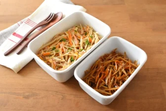 作り置きにも最適のヘルシーおかず【きんぴらごぼう＆ごぼうサラダ】楠さんちのホットクックレシ…