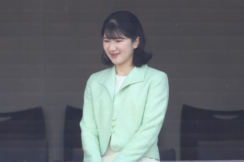 ハーフアップにされていた。（2026年5月、写真／JMPA）