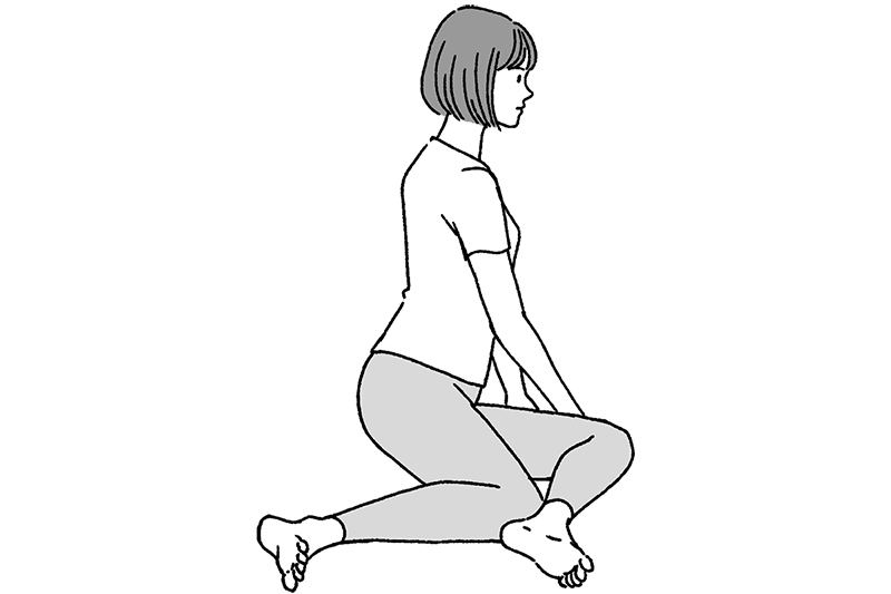 体育座りの姿勢から始める