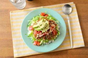 夏休みランチにもぴったり【タコライス】タコミートのアレンジも！楠さんちのホットクックレシピ …
