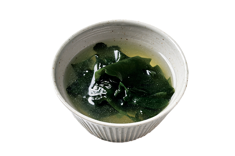鶏がらスープの素×酢×わかめ