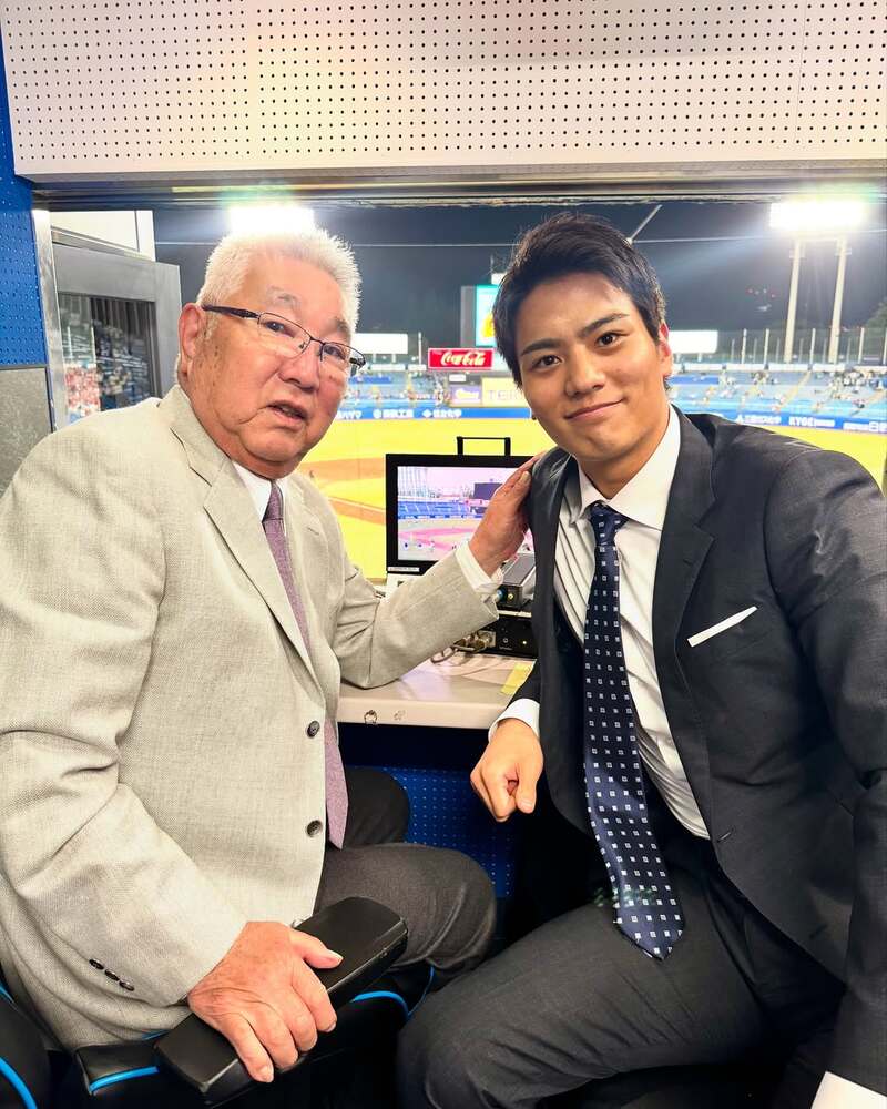 プロ野球の実況担当もしていた（インスタグラムより）