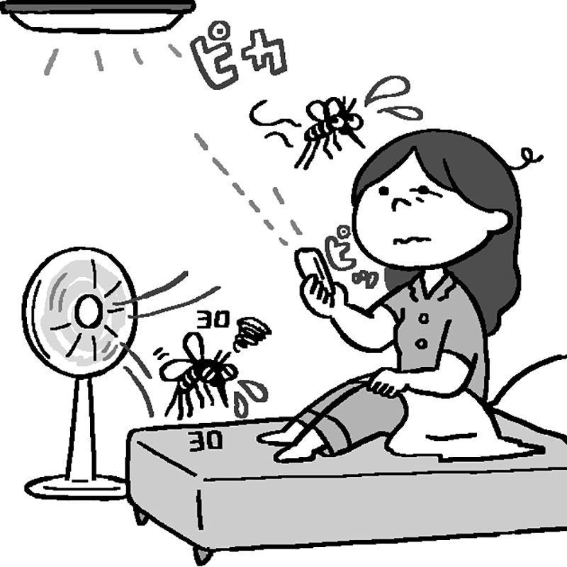 気流を乱すのも◎（イラスト／こさかいずみ）