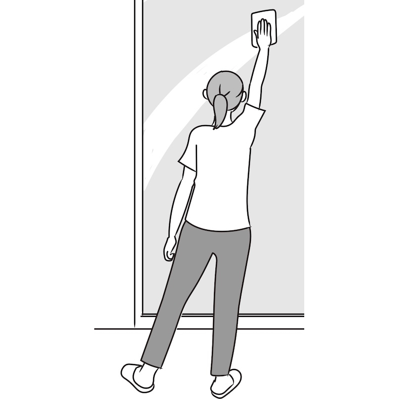 背筋はまっすぐ伸ばす（イラスト／藤井昌子）