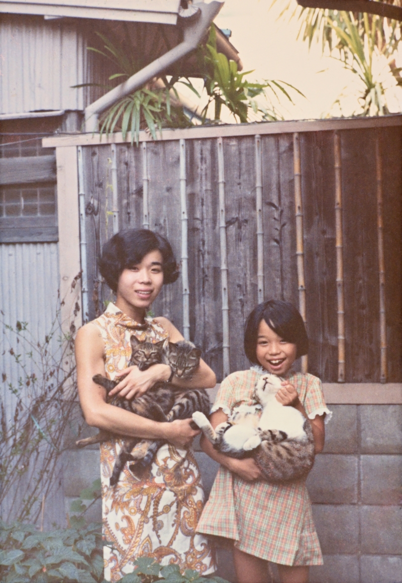 シヅは動物好きで、優しい性格の持ち主。（本人提供）