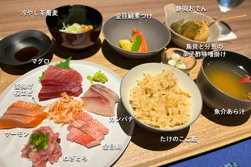 地のものを好きなだけ堪能できる夕食バイキング