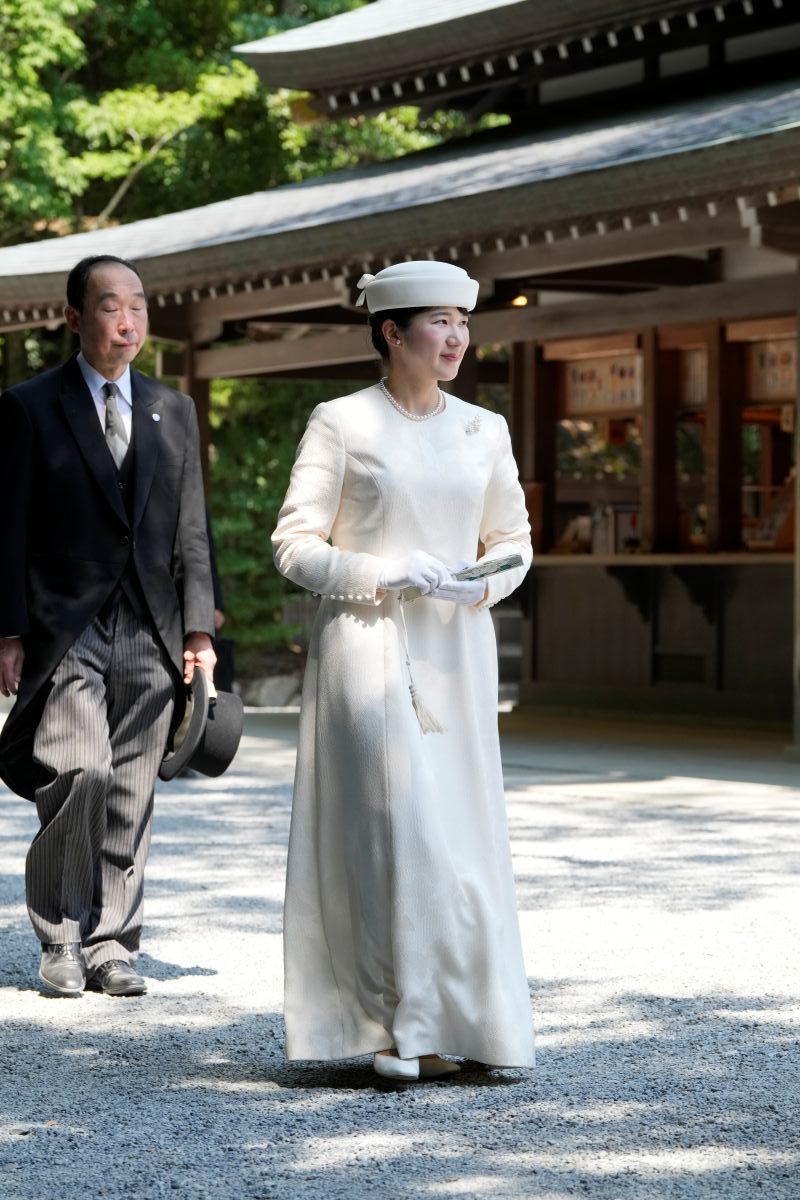 伊勢神宮を参拝される愛子さま。（2026年8月、写真／JMPA）