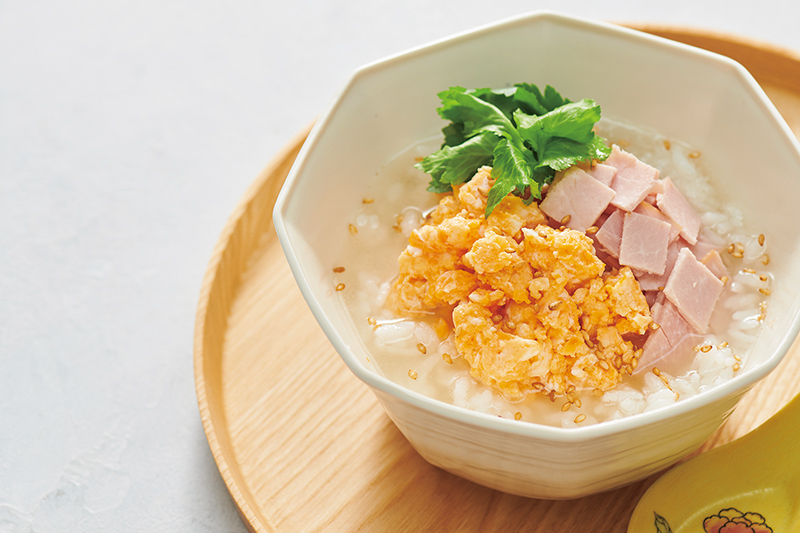ハム玉子茶漬け