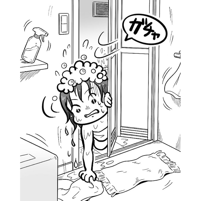 「扉を開けて退路を確保」（イラスト／たばやん）