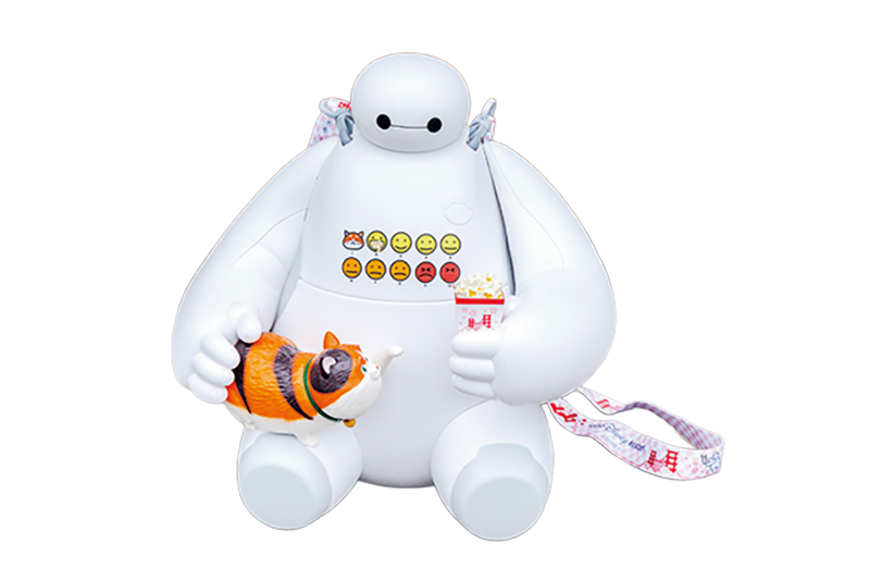 ポップコーン、バケット付き（3100円）。パーク内のポップコーンワゴンで販売