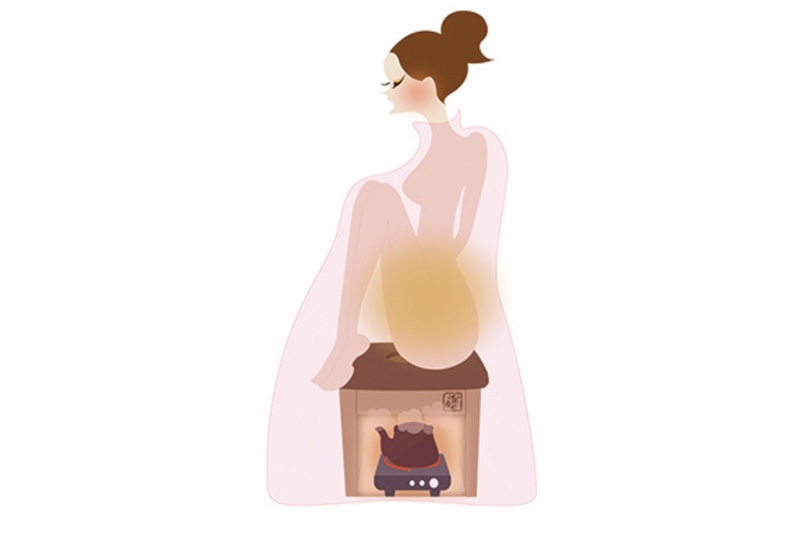 ひざをかかえた体育座り