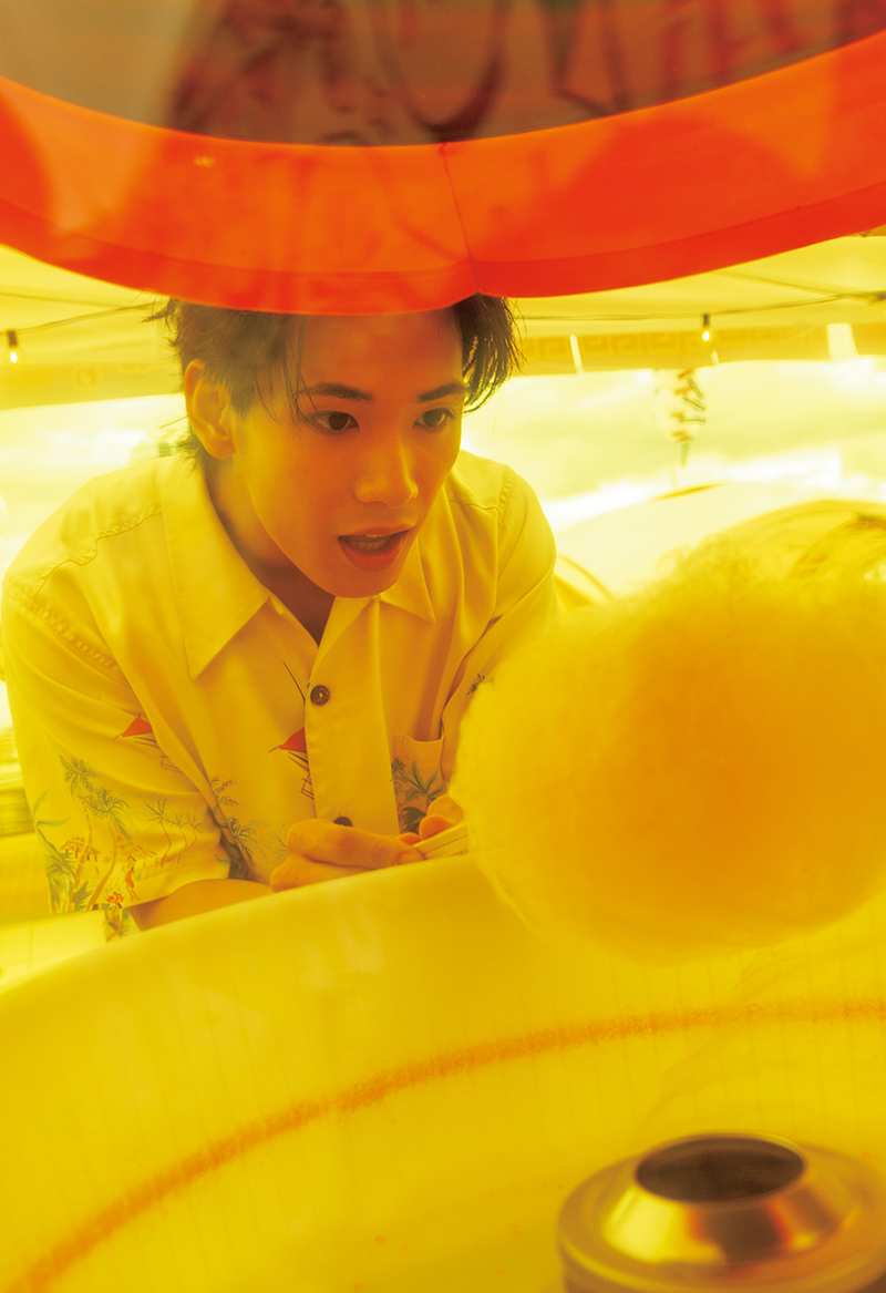 わたあめ製造中！