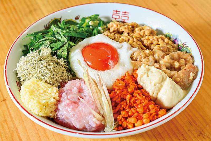 ラーメン鷹の目 西巣鴨店のネバネバまぜそば（1350円）