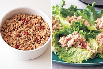 《さっぱり酸味がアクセント！》「梅干し風味の肉そぼろ」を和えて、のせて…簡単アレンジレシピ3品