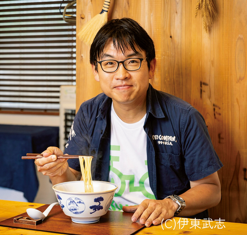 井手隊長さん（冷やしラーメン担当）