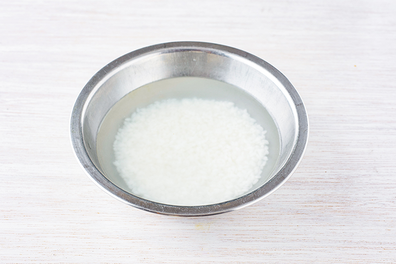 Point1：米を浸水させる