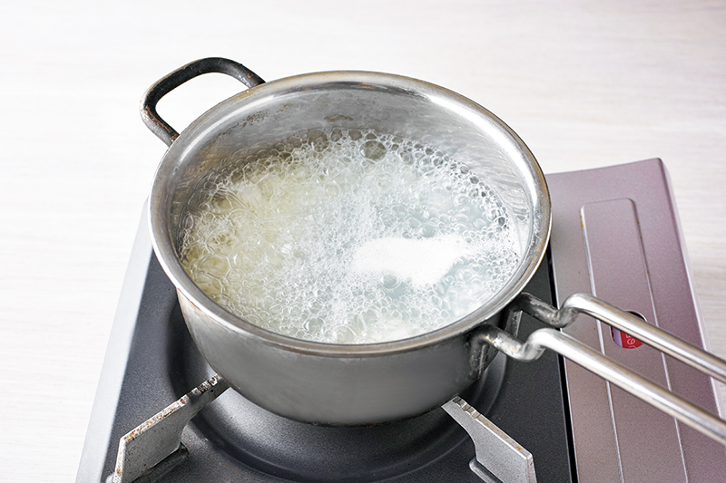 Point2：泡が立ったら弱火に