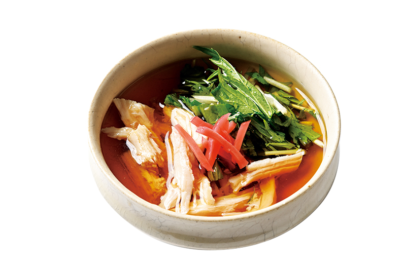 鶏肉と水菜のさっぱりつゆ