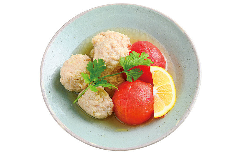 トマトと鶏だんごのエスニック風煮込み