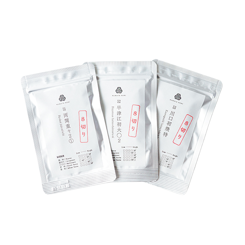 初摘みミニ食べくらべ（ぬま田海苔）3袋セット（1袋8切サイズ8枚入） 1188円（提供写真）