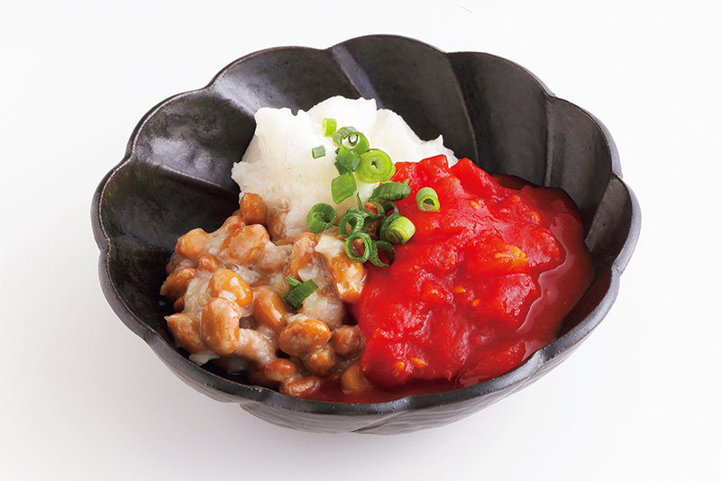 納豆と長いものねばねばトマト和え