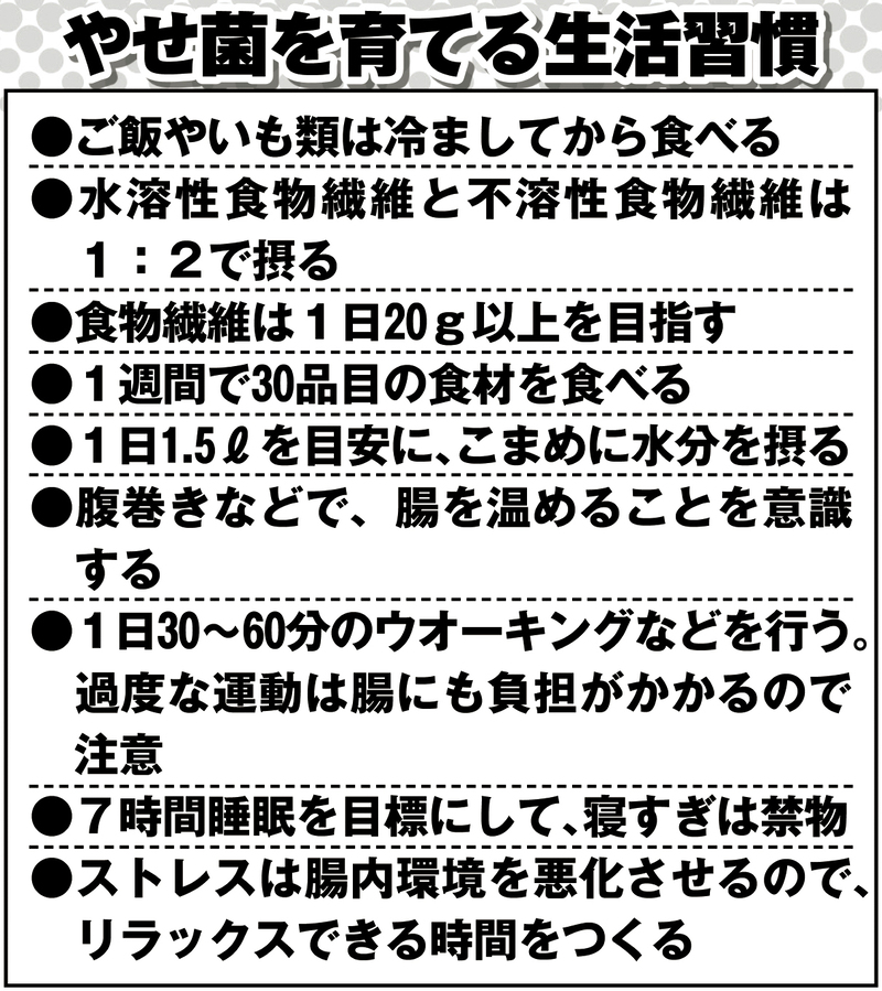 やせ菌を育てる生活習慣