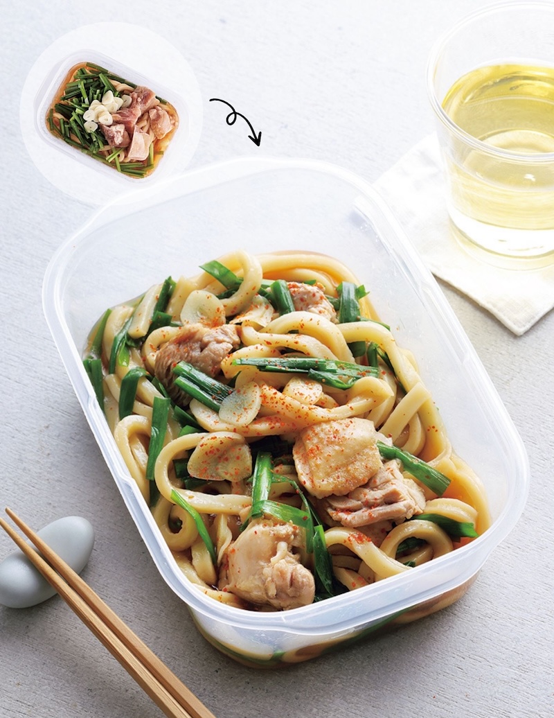 鶏にらにんにくうどん