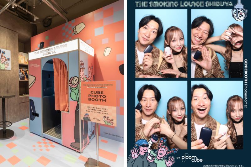 1階の「CUBE PHOTO BOOTH」では、記念の写真も撮れる