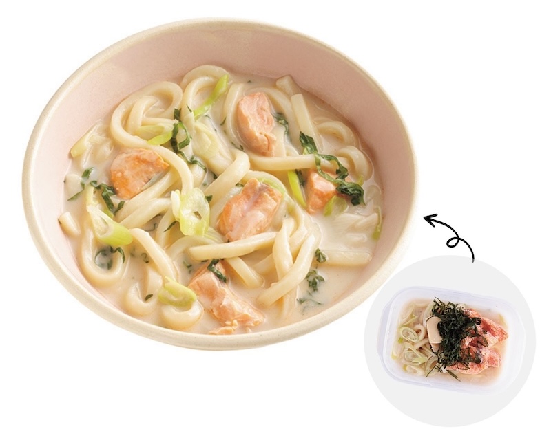 鮭と大葉のシチューうどん