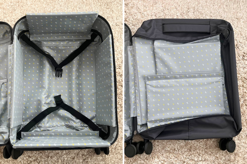 左：折りたたむ前　右：折りたたんだ後