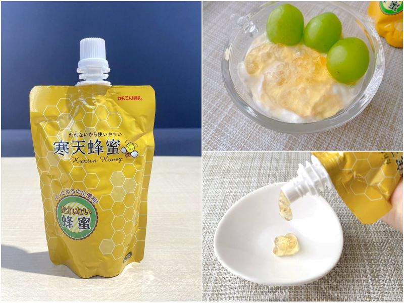 『かんてんぱぱ』の「寒天蜂蜜」は垂れにくくて便利！