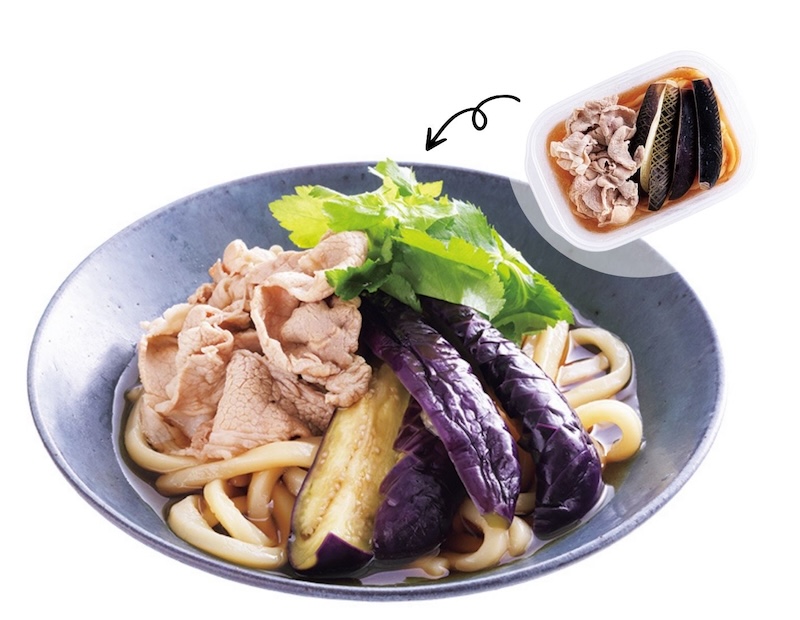 なす豚うどん