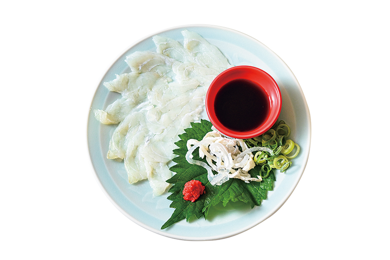 『下関産 ふぐ刺』（1800円）も一緒に。