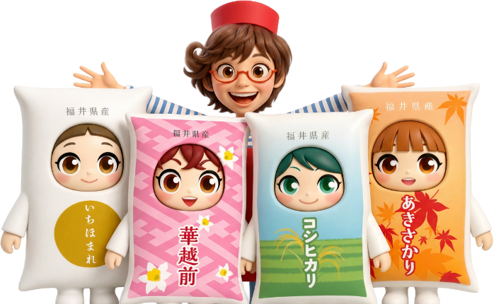 4品種がお米の“4つ子園児”に！