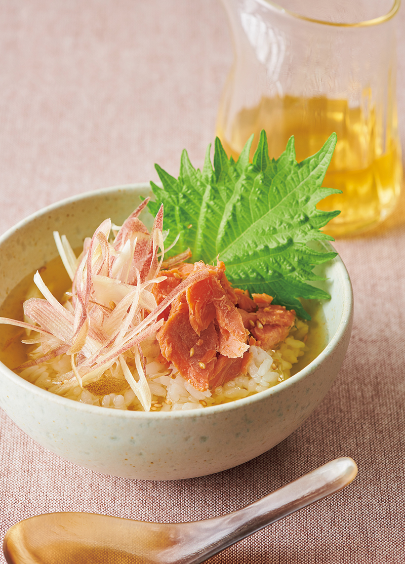 鮭とみょうがの茶漬け