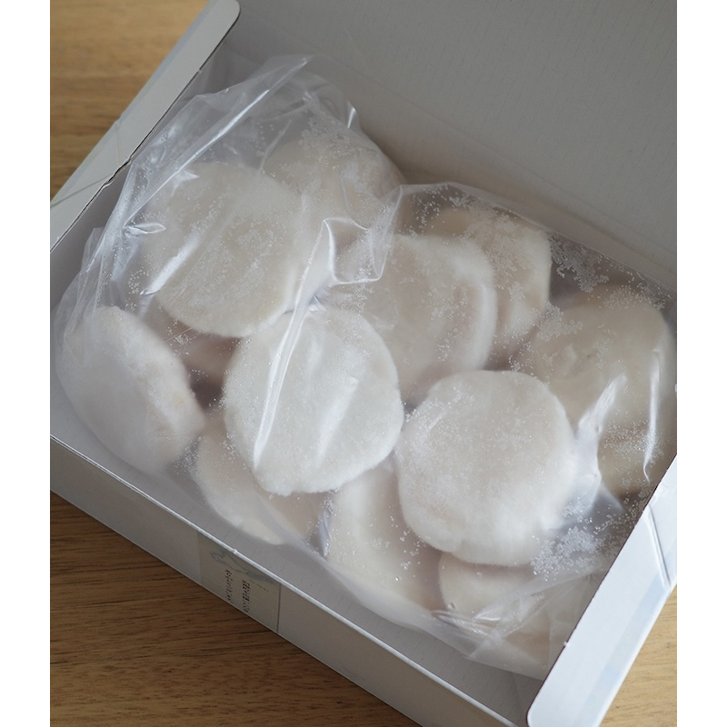 ゆきこさんのお気に入り【1】保存のきく冷凍ほたては冷蔵庫で簡単に解凍。「食べたい分だけひとつずつ使えて便利。250g～2kgの範囲で寄付額に応じて選べます」