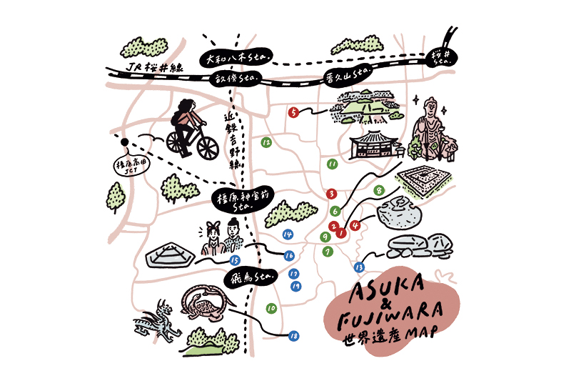 飛鳥・藤原 世界遺産マップ