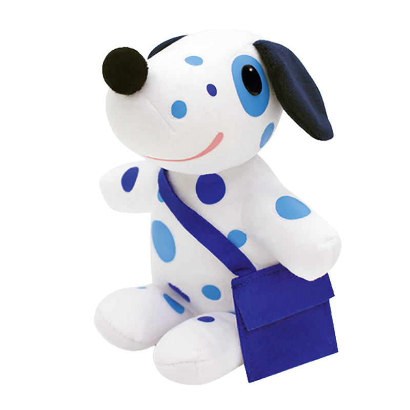 『ブルーダル人形』（2750円）は「’04年にブルーダルが誕生した時からの大ファン！」と田辺さんイチオシ。横浜生まれのダルメシアンで、先祖は蒸気船で日本に来た物語が（撮影／菅井淳子）